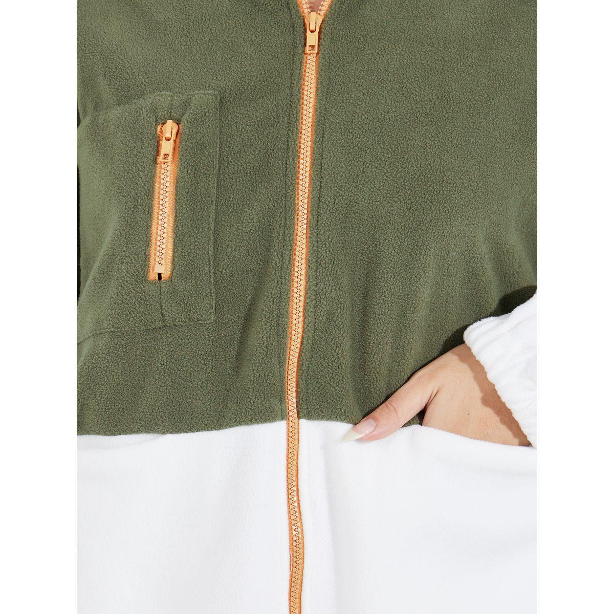 جاكيت فليس بنمط كتل الالوان مع سحَّاب غلق-women-winterwear-coatsandjackets-jackets-image-4