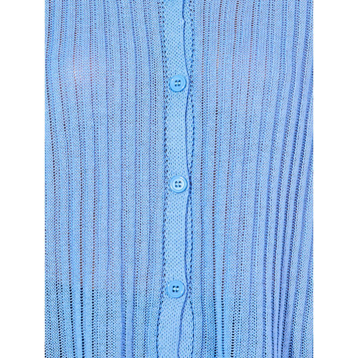 Styli Ribbed Knit Relaxed Fit Short Sleeves Shirt-women-clothing-shirtsandblouses-shirts-image-3
