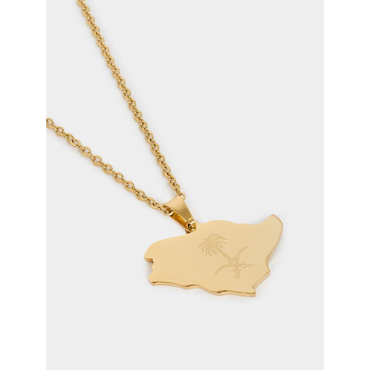 Styli Saudi Map Pendant Necklace-women-watchesandjewellery-jewellery-necklacesandpendants-image-2