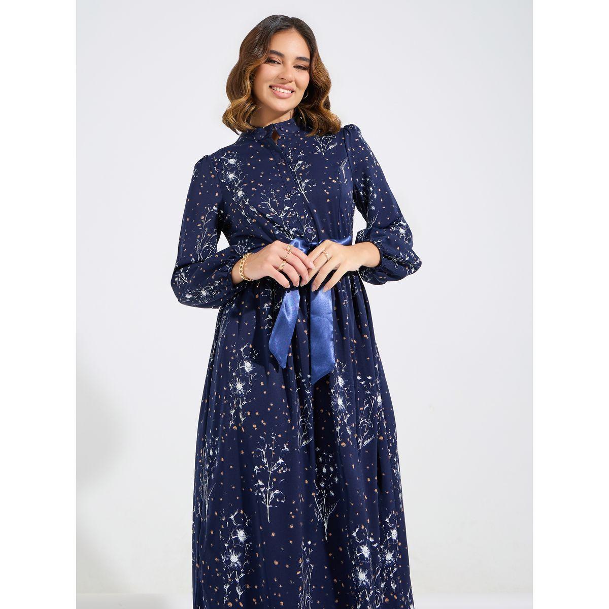 Styli AOP High Neck Maxi Dress with Tie-Belt-women-clothing-dresses-image-4
