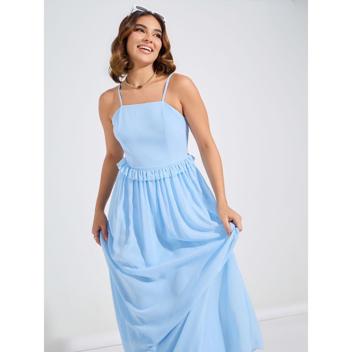 Styli Strappy Maxi Dress with Ruffle Detail-women-clothing-dresses-image-2