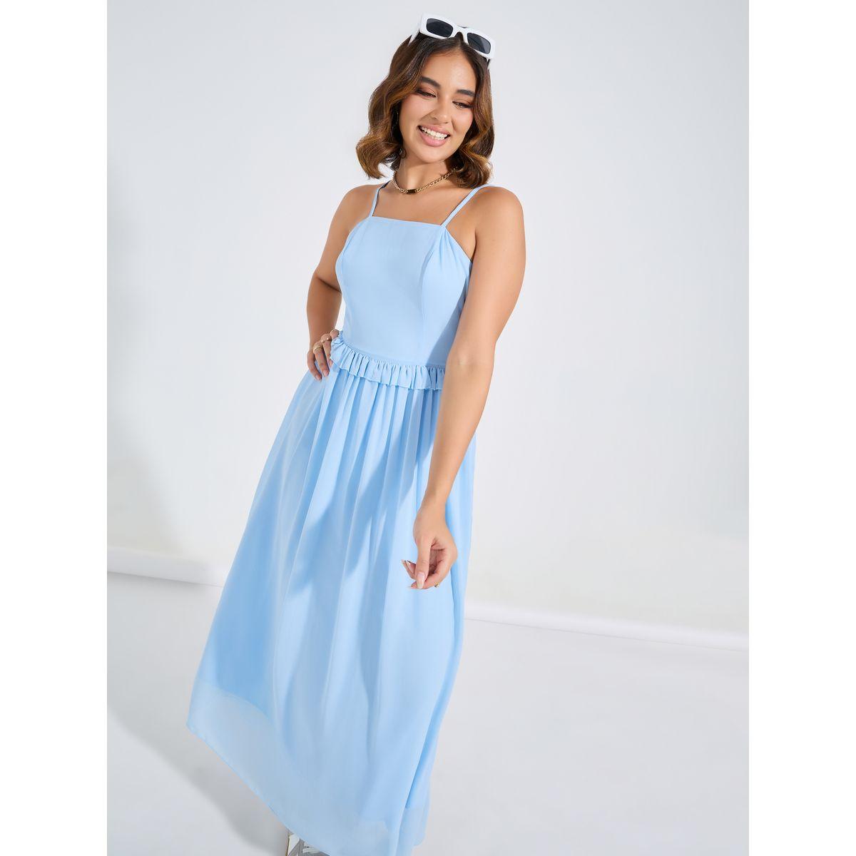 فستان طويل مطبع بالكامل مع اكمام طويلة وكشكش-women-clothing-dresses-image-4