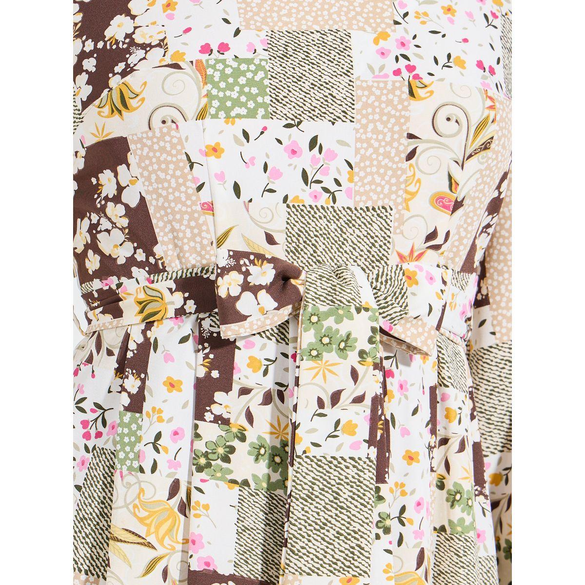 Styli Patchwork Print Long Sleeves Maxi Dress-women-clothing-dresses-image-3