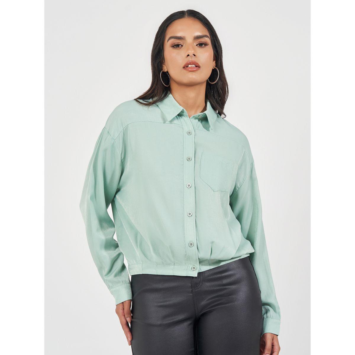 بلوزة بلوسن سادة بقصة مريحة-women-clothing-shirtsandblouses-shirts-image-1