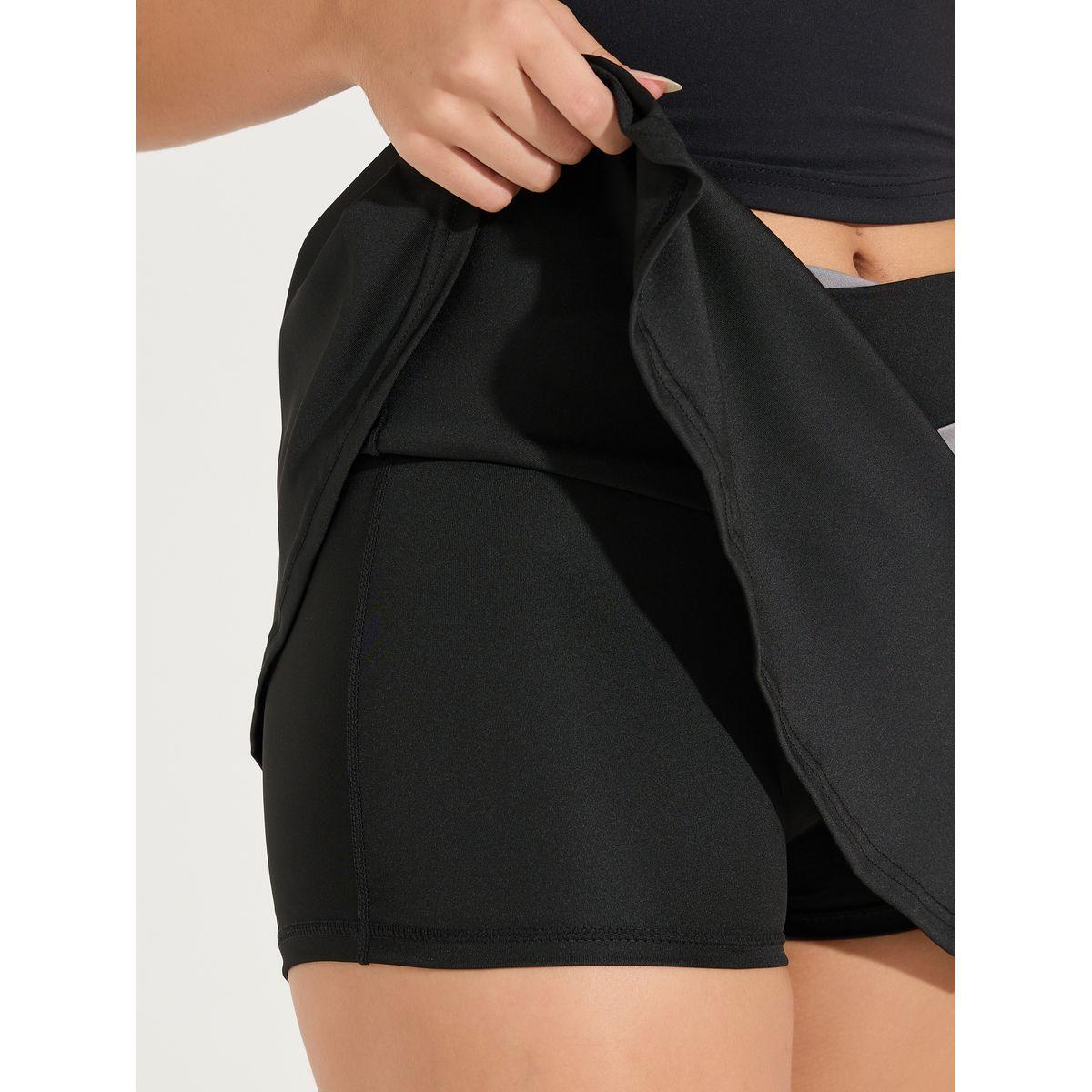 Styli Active Single Stroke Color Waist Tennis Skorts-women-clothing-sportswearandactivewear-bottoms-image-4