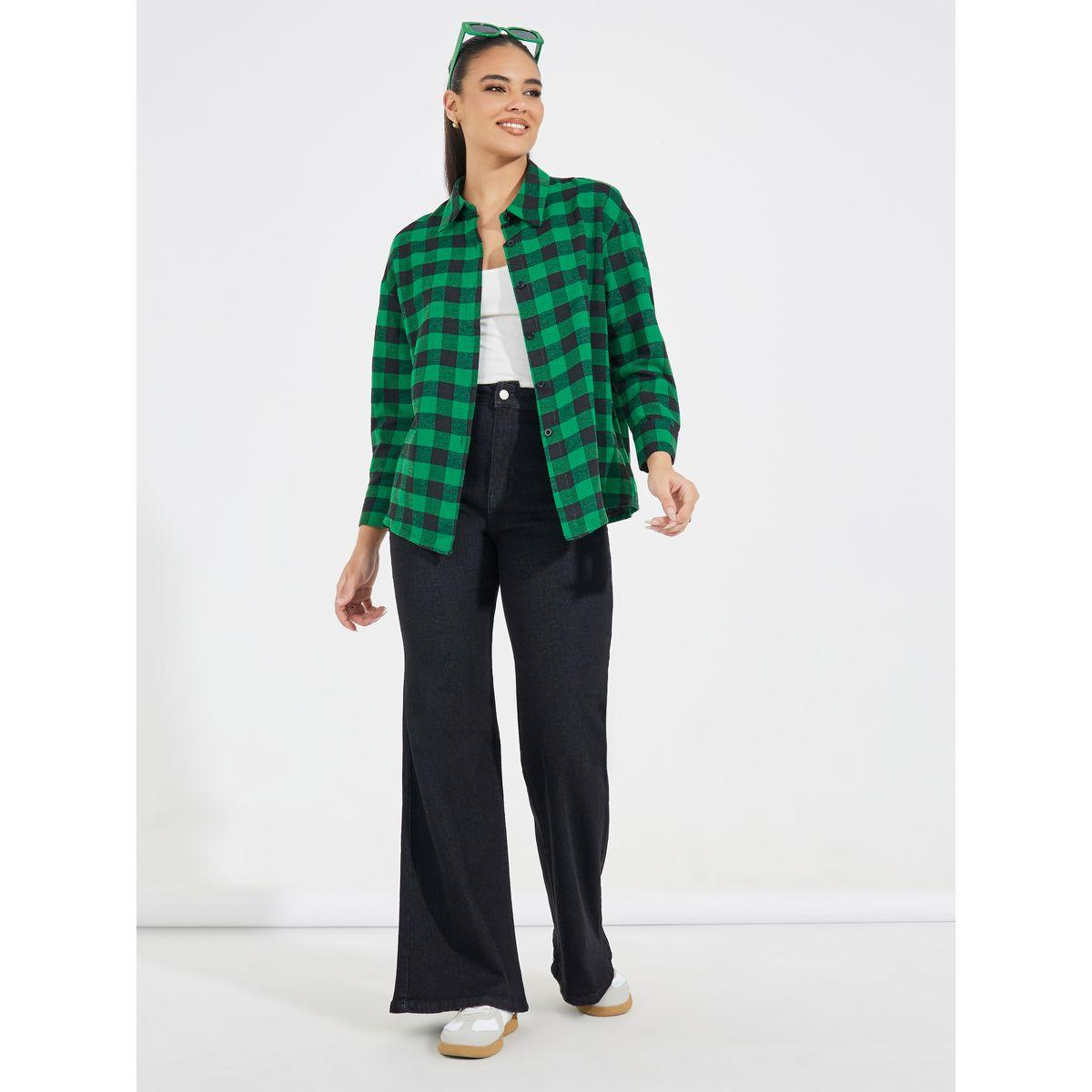 Styli Oversized Flannel Longline Shirt-women-clothing-shirtsandblouses-shirts-image-2