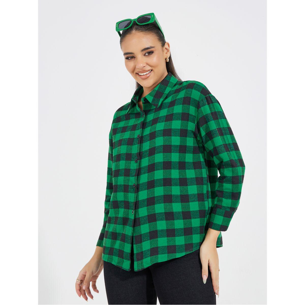 Styli Oversized Flannel Longline Shirt-women-clothing-shirtsandblouses-shirts-image-3