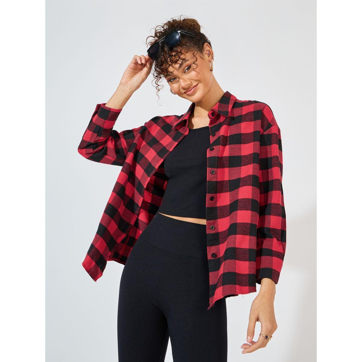 بلوزة طويلة بقصة فضفاضة وأكمام طويلة-women-clothing-shirtsandblouses-shirts-image-1