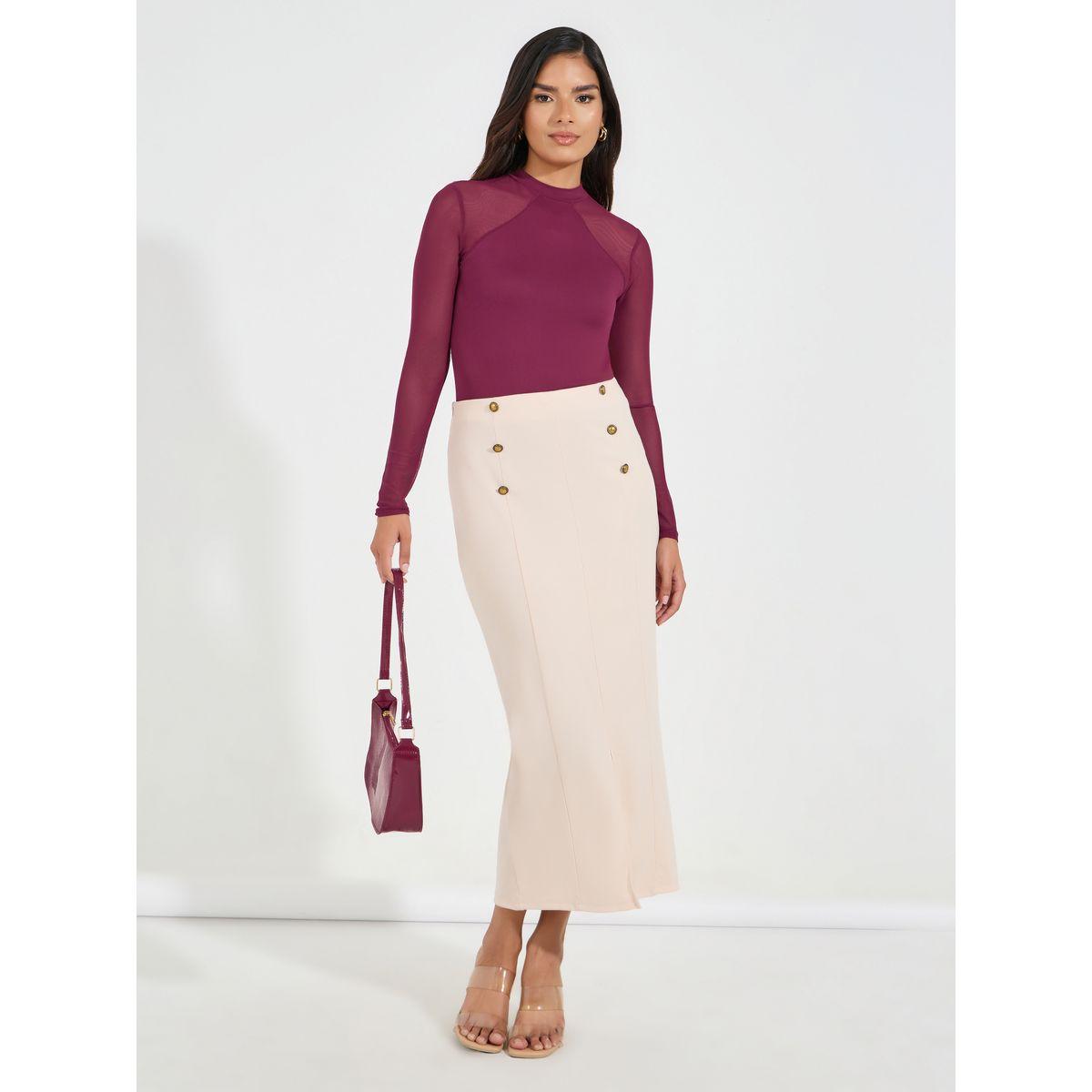 بودي سوت محبوك مع أكمام بتفاصيل شبكية-women-clothing-shirtsandblouses-blouses-image-2