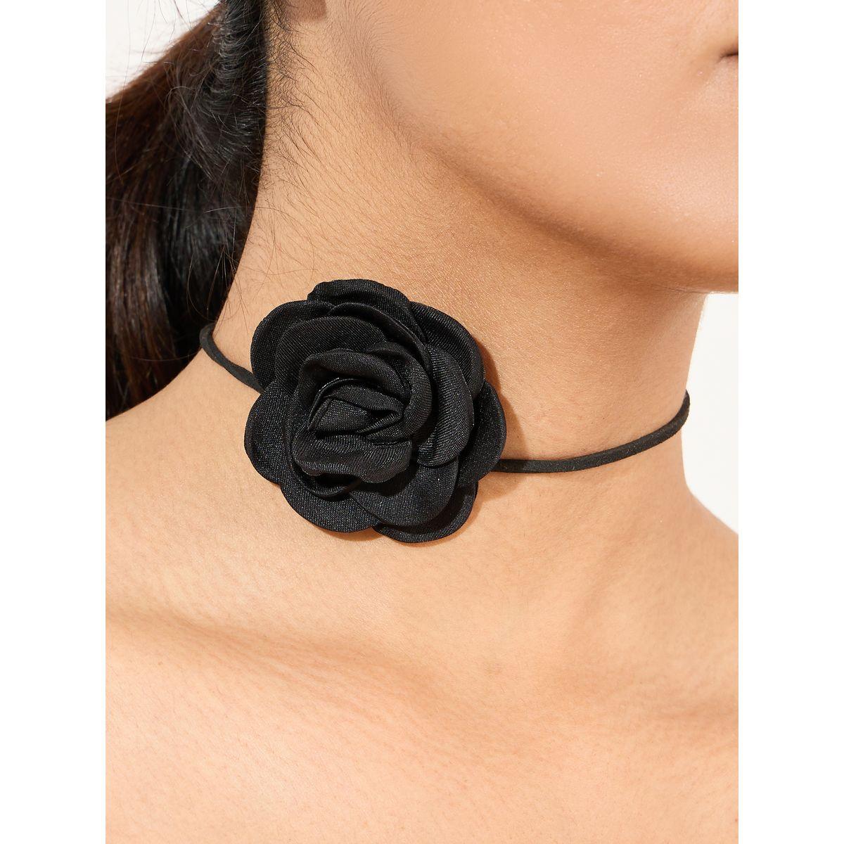 Styli Flower Accent Choker-women-watchesandjewellery-jewellery-necklacesandpendants-image-1