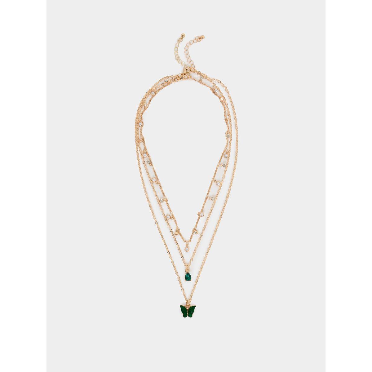 Styli Butterfly Pendant Layered Necklace-women-watchesandjewellery-jewellery-necklacesandpendants-image-2
