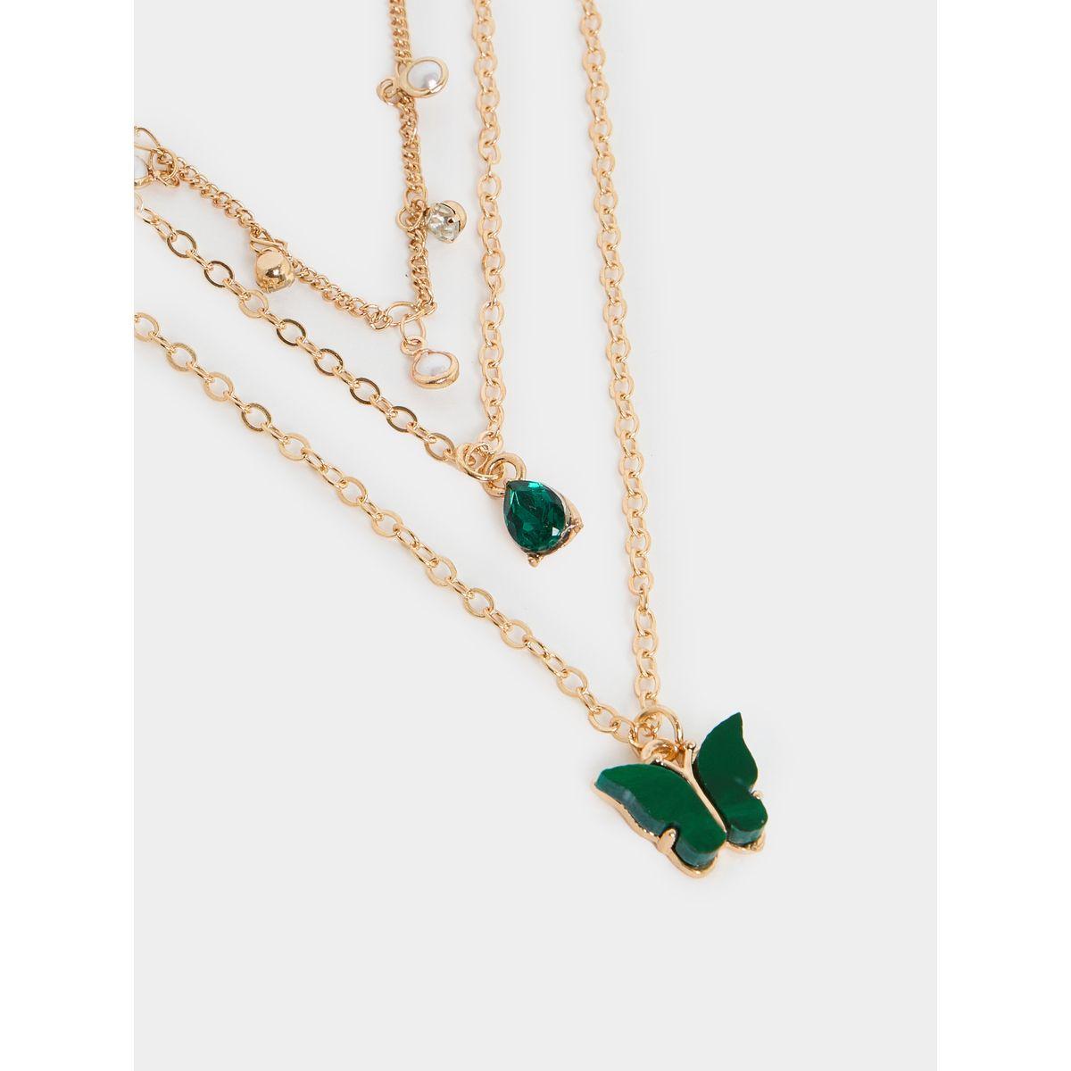 Styli Butterfly Pendant Layered Necklace-women-watchesandjewellery-jewellery-necklacesandpendants-image-3