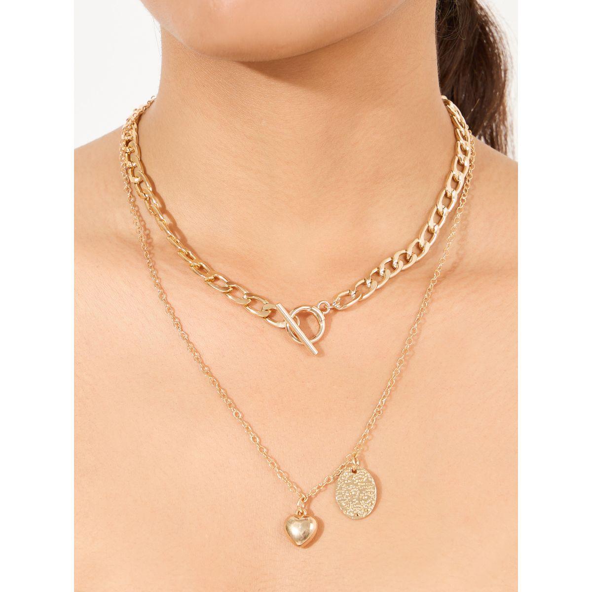 Styli Heart Pendant Layered Necklace-women-watchesandjewellery-jewellery-necklacesandpendants-image-1