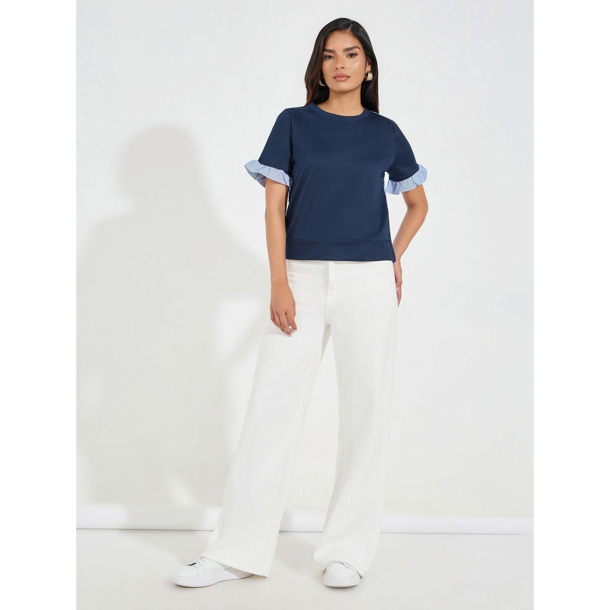بلوزة مخططة مع أزرار-women-clothing-shirtsandblouses-blouses-image-3
