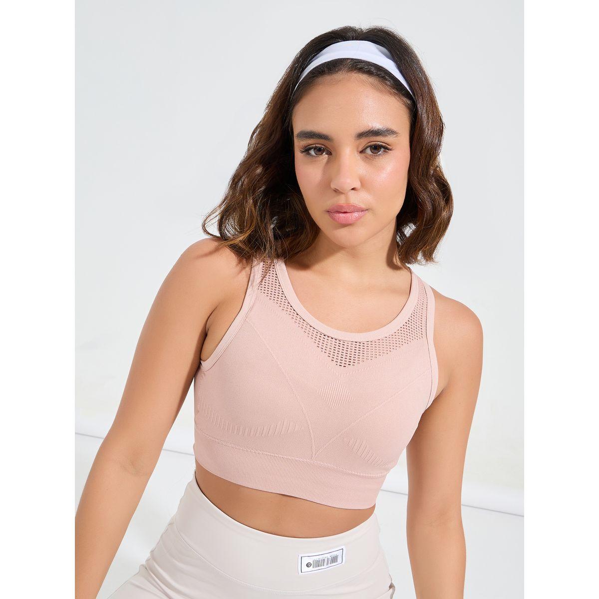 صدرية رياضية بتفاصيل بارزة الملمس-women-clothing-sportswearandactivewear-sportsbras-image-1