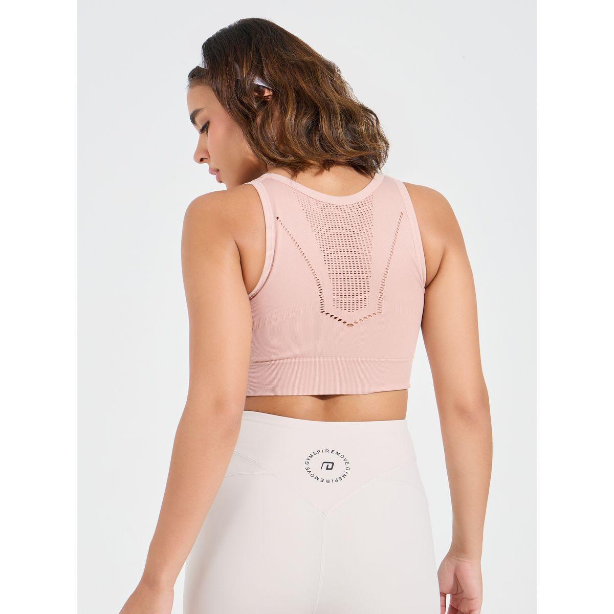 Styli Active Tonal Textured Open Mesh High Back Detail Sports Bra-women-clothing-sportswearandactivewear-sportsbras-image-5