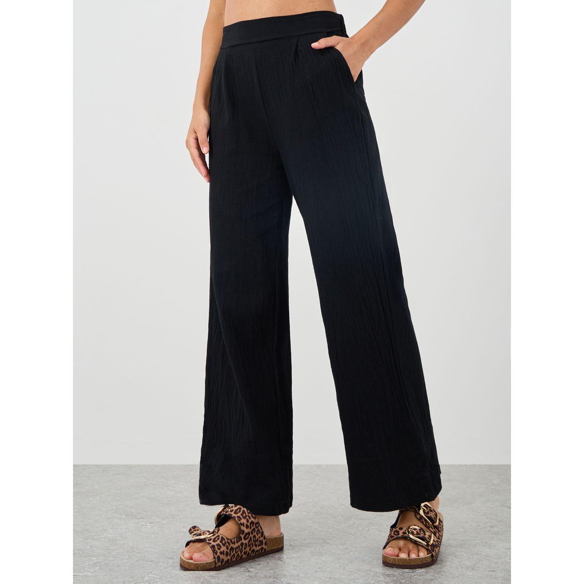 Styli Solid Sleeveless Waistcoat and Wide Leg Pants Co-Ords-women-clothing-coordsets-image-4