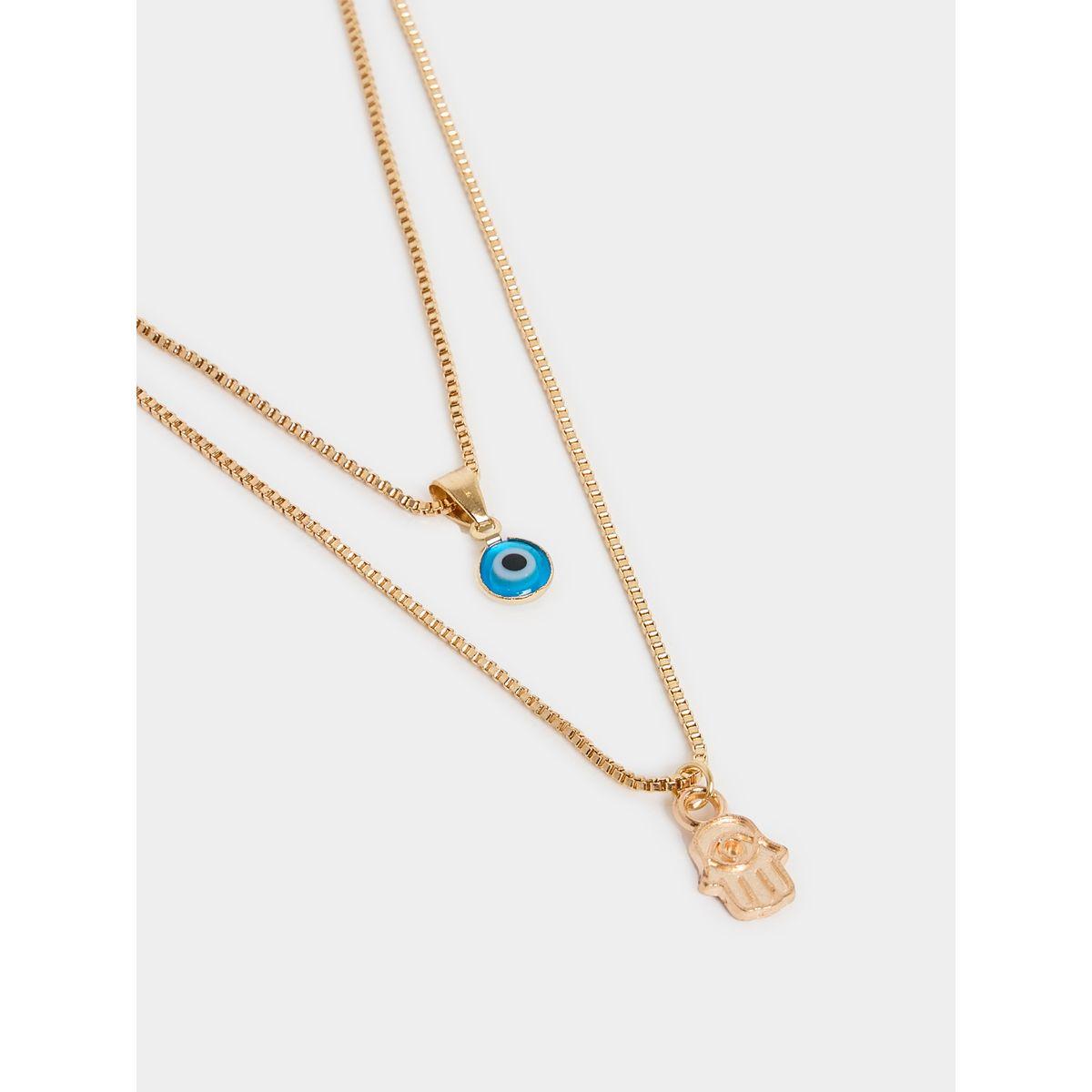 عقد بطبقات مزين بعين وكف-women-watchesandjewellery-jewellery-necklacesandpendants-image-3