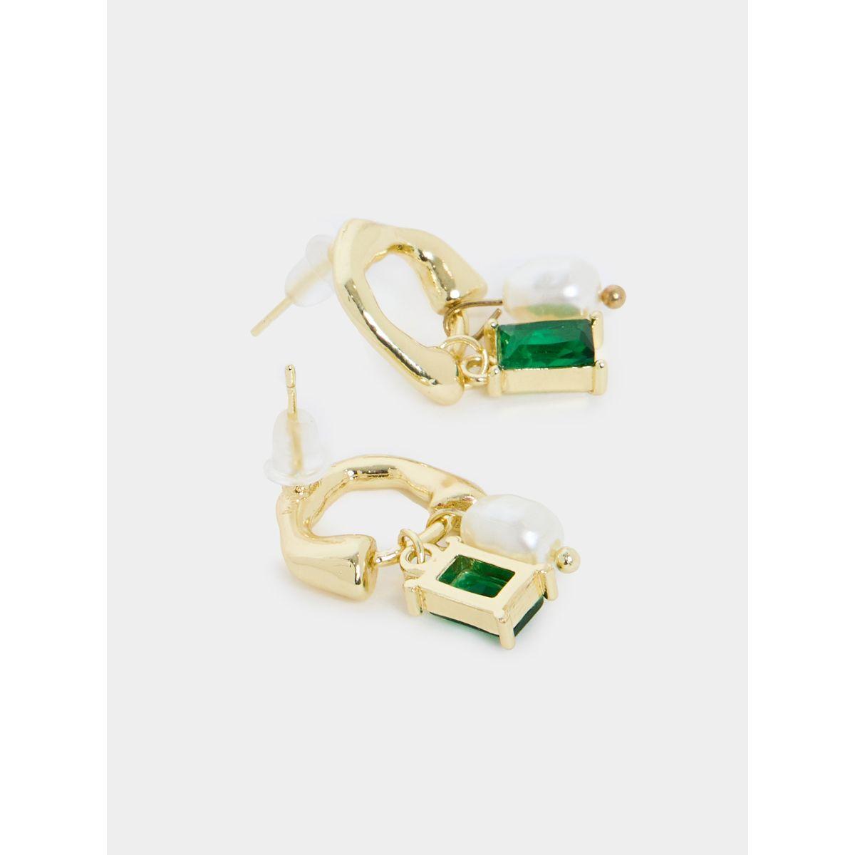 Styli Drop Accent Stud Earrings-women-watchesandjewellery-jewellery-earrings-image-2