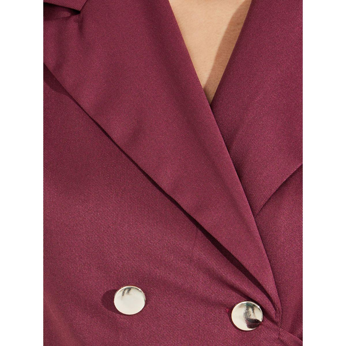 Styli Notch Lapel Wrap Top with Tie Detail-women-clothing-shirtsandblouses-blouses-image-3
