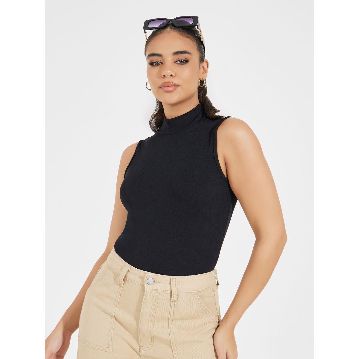 Styli Rib Knit High Neck Bodysuit-women-clothing-tshirts-image-3