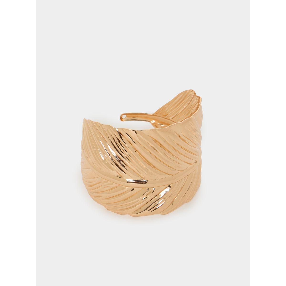 Styli Leaf Design Cuff Bracelet-women-watchesandjewellery-jewellery-banglesandbracelets-image-2
