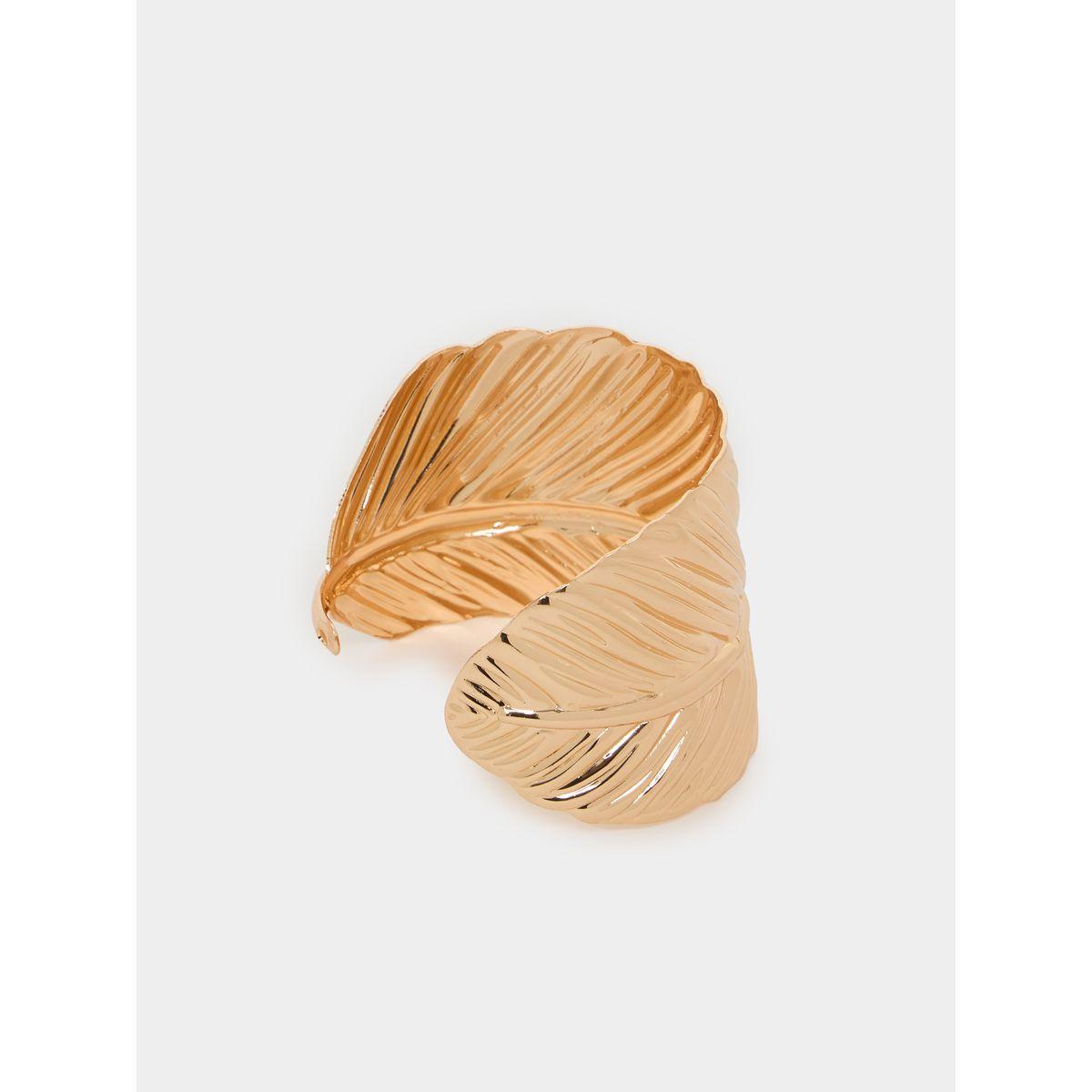 Styli Leaf Design Cuff Bracelet-women-watchesandjewellery-jewellery-banglesandbracelets-image-3