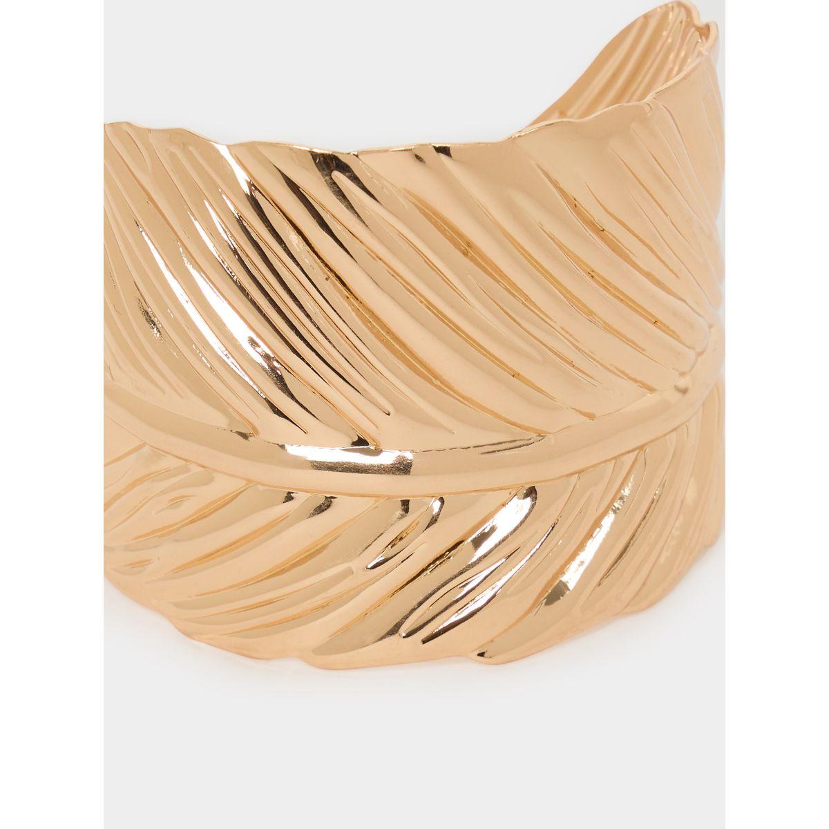 Styli Leaf Design Cuff Bracelet-women-watchesandjewellery-jewellery-banglesandbracelets-image-4