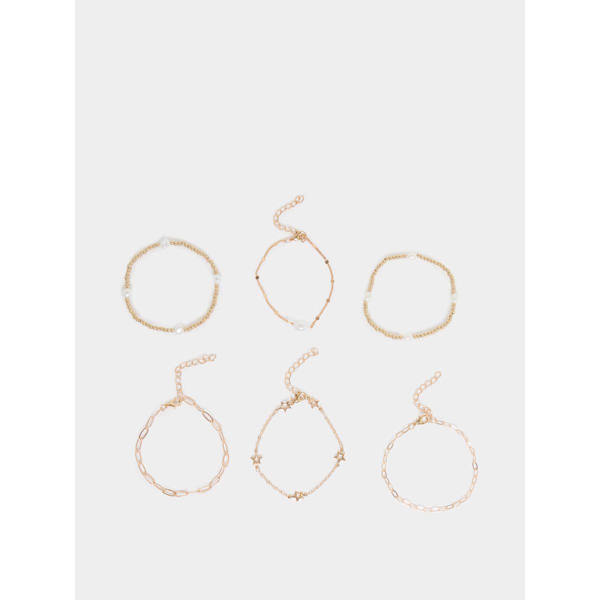 Styli Set of 6- Faux Pearl Accent Bracelets-women-watchesandjewellery-jewellery-banglesandbracelets-image-2