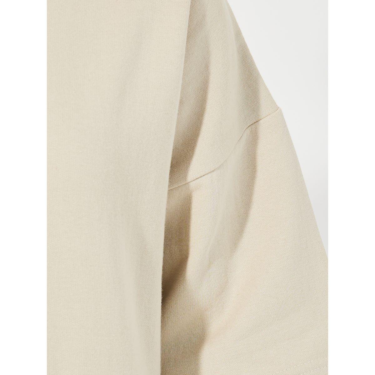 Solid Oversized Dropped Shoulder Fleece T-Shirt-women-clothing-tshirts-image-3