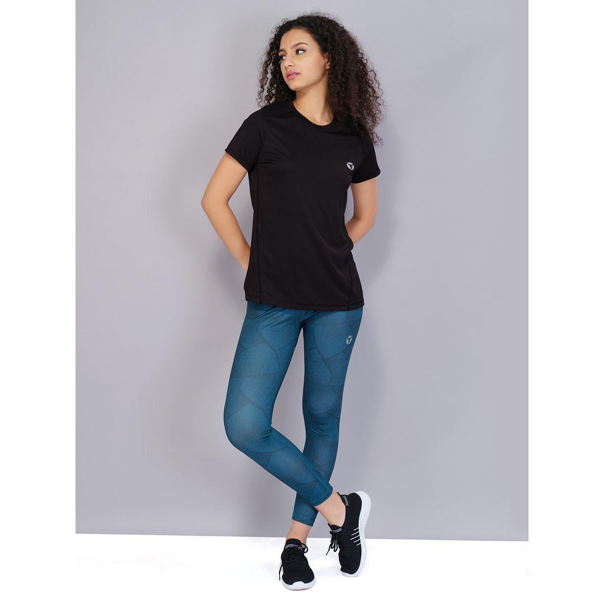 Technosport X Styli  Solid Slim Fit Crew Neck T-Shirt with Techno Cool-women-clothing-sportswearandactivewear-tshirtsandvests-image-1