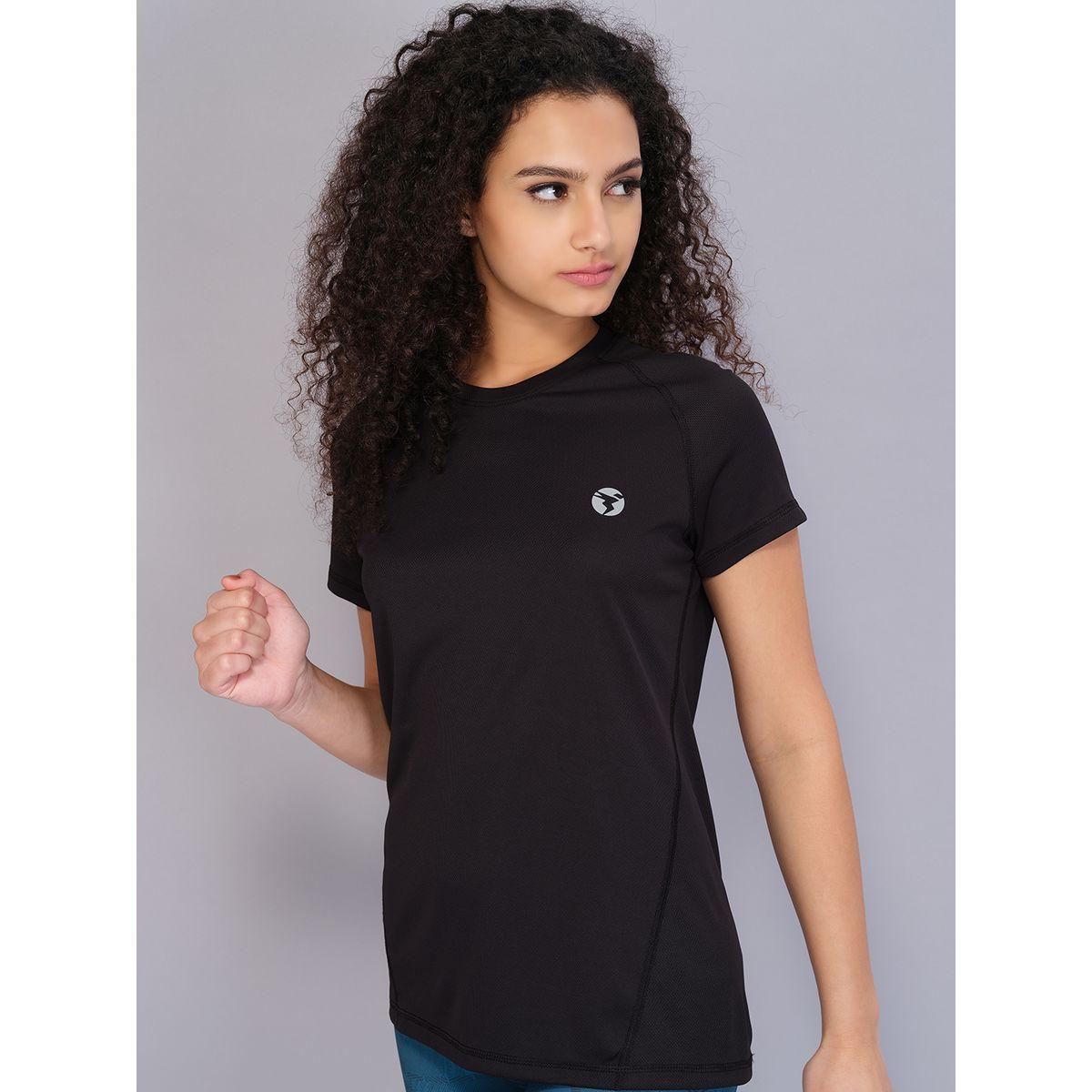 Technosport X Styli  Solid Slim Fit Crew Neck T-Shirt with Techno Cool-women-clothing-sportswearandactivewear-tshirtsandvests-image-3