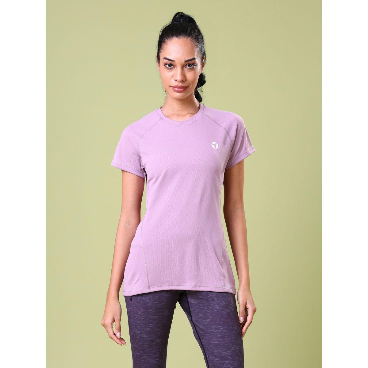 تيشيرت سادة بقصة سليم فت تكنوسبورت × ستايلي-women-clothing-sportswearandactivewear-tshirtsandvests-image-1