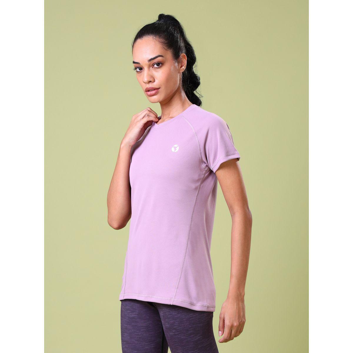 تيشيرت سادة بقصة سليم فت تكنوسبورت × ستايلي-women-clothing-sportswearandactivewear-tshirtsandvests-image-3