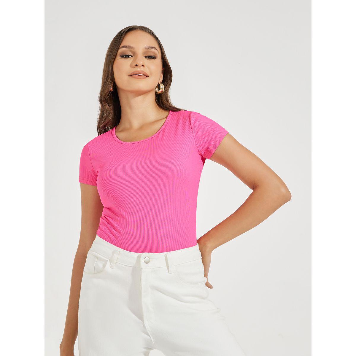 بودي سوت مضلع بياقة دائرية-women-clothing-tshirts-image-3