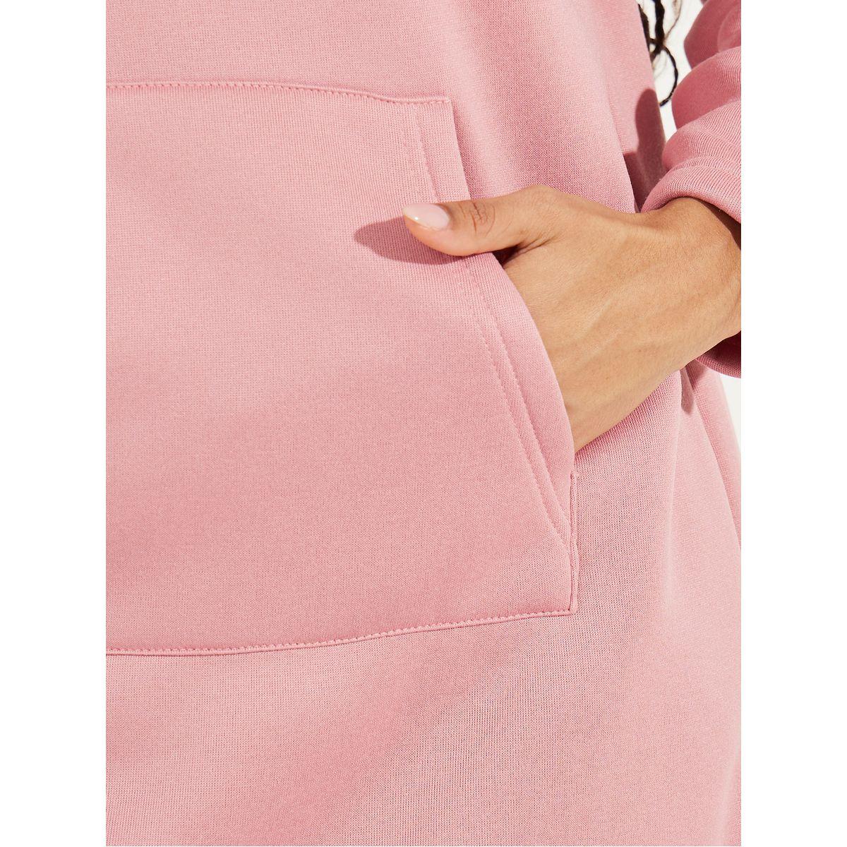 Styli Curved Hem Longline Hoodie with Kangaroo Pocket-women-clothing-hoodiesandsweatshirts-hoodies-image-3