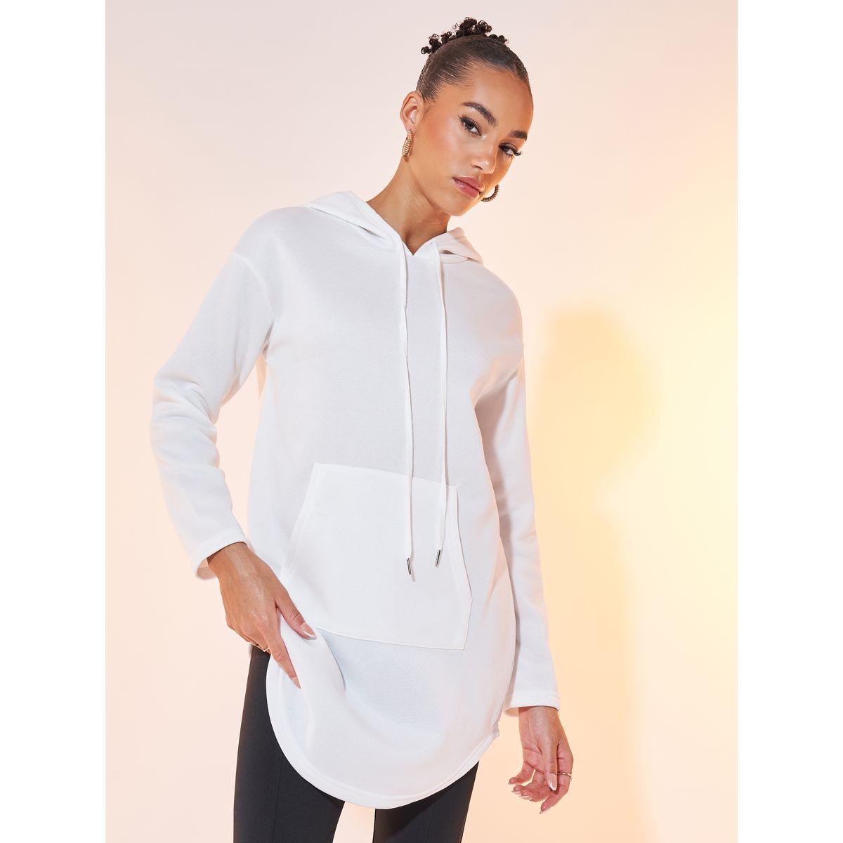 Styli Solid Kangaroo Pocket Longline Hoodie-women-winterwear-hoodiesandsweatshirts-hoodies-image-1