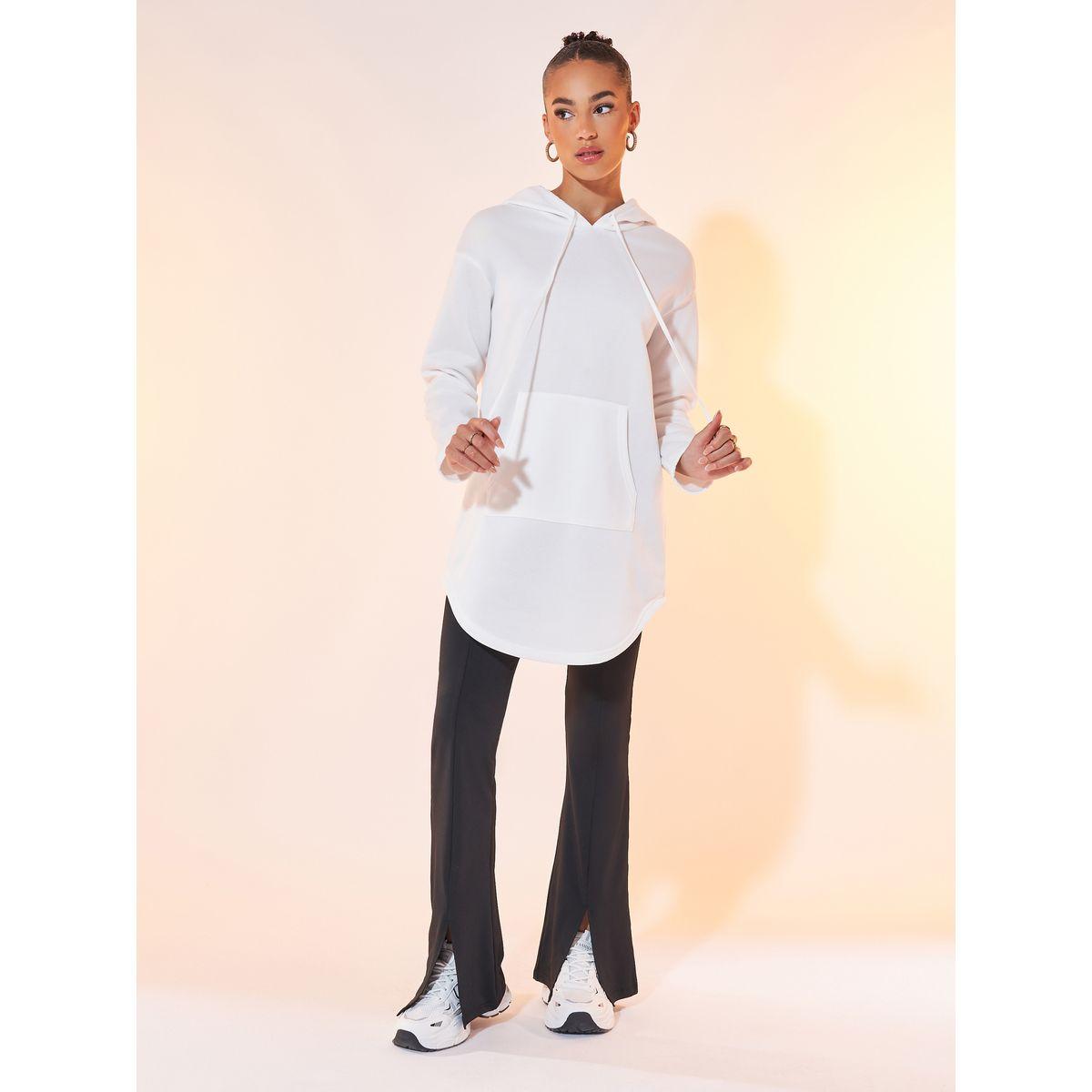Styli Solid Kangaroo Pocket Longline Hoodie-women-winterwear-hoodiesandsweatshirts-hoodies-image-2
