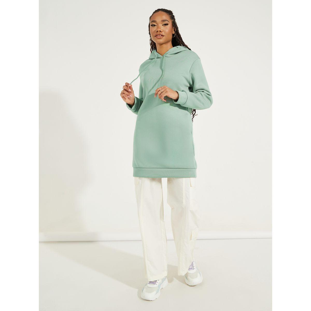 هودي طويل سادة بقصة عادية-women-winterwear-hoodiesandsweatshirts-hoodies-image-3