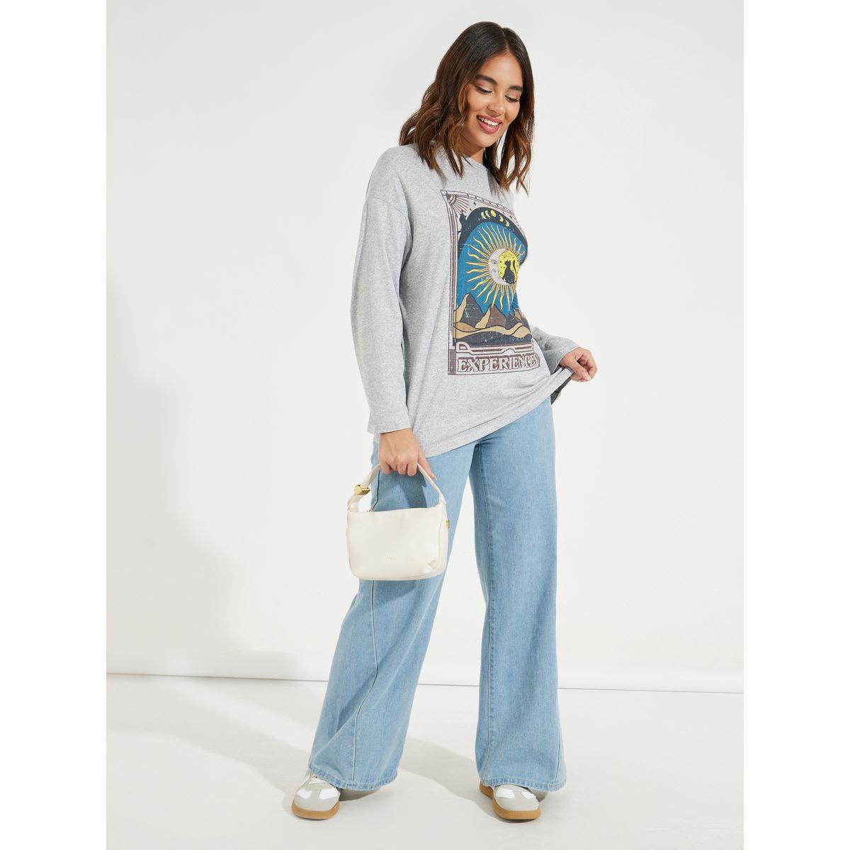Styli Graphic Print Oversized Sweatshirt with Dropped Shoulder-women-winterwear-hoodiesandsweatshirts-sweatshirts-image-3