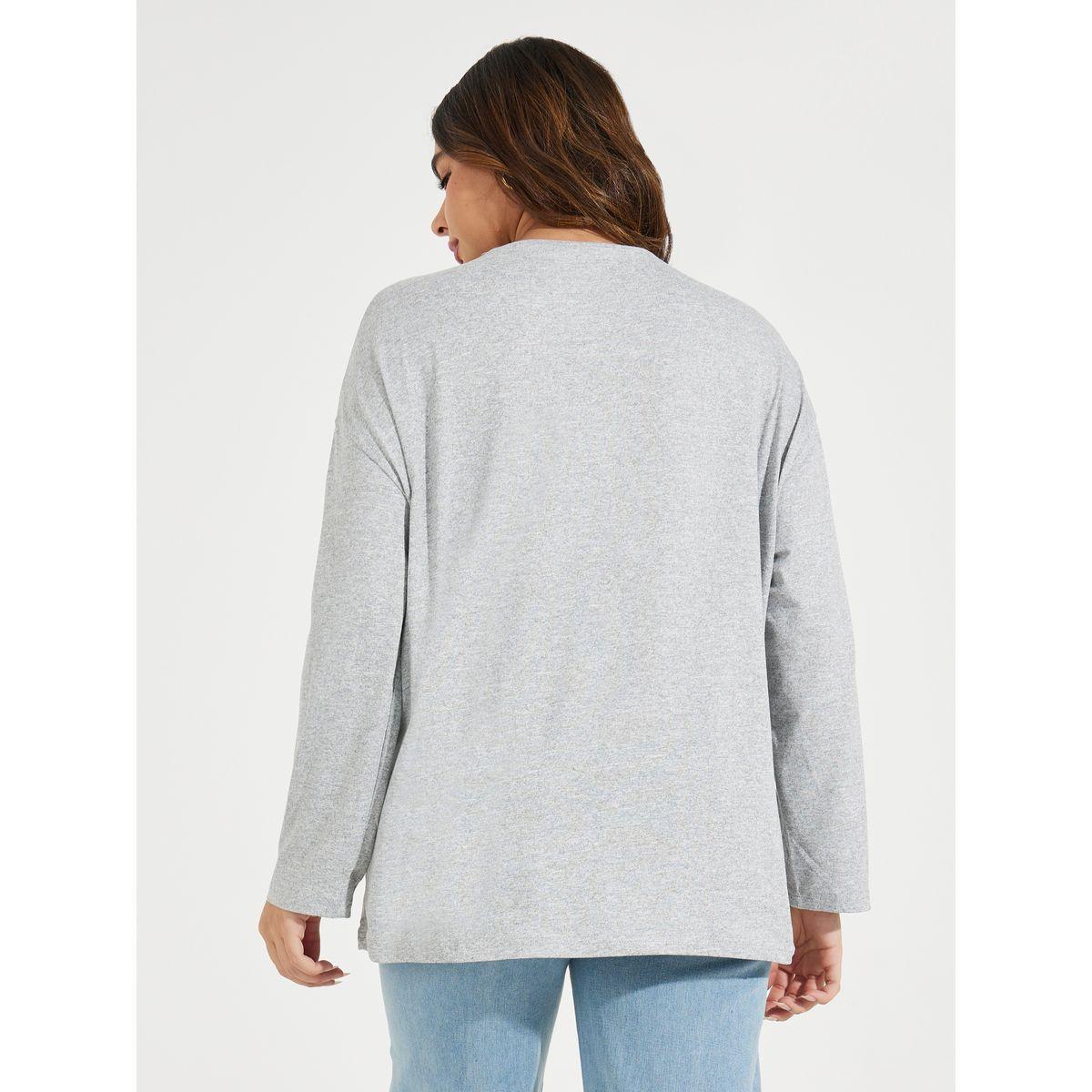 Styli Graphic Print Oversized Sweatshirt with Dropped Shoulder-women-winterwear-hoodiesandsweatshirts-sweatshirts-image-5