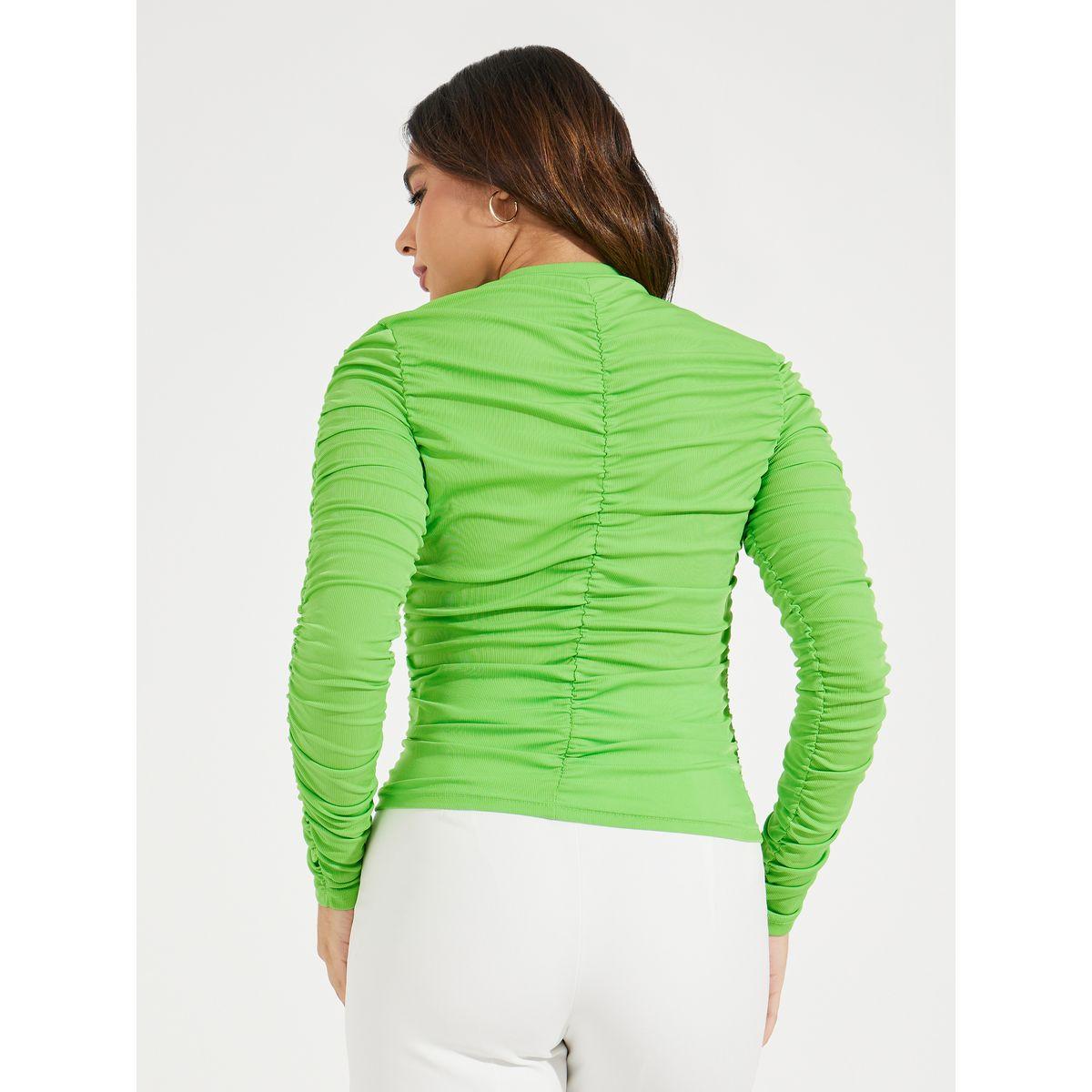 Styli Fitted High Neck Gathered T-Shirt-women-clothing-tshirts-image-4