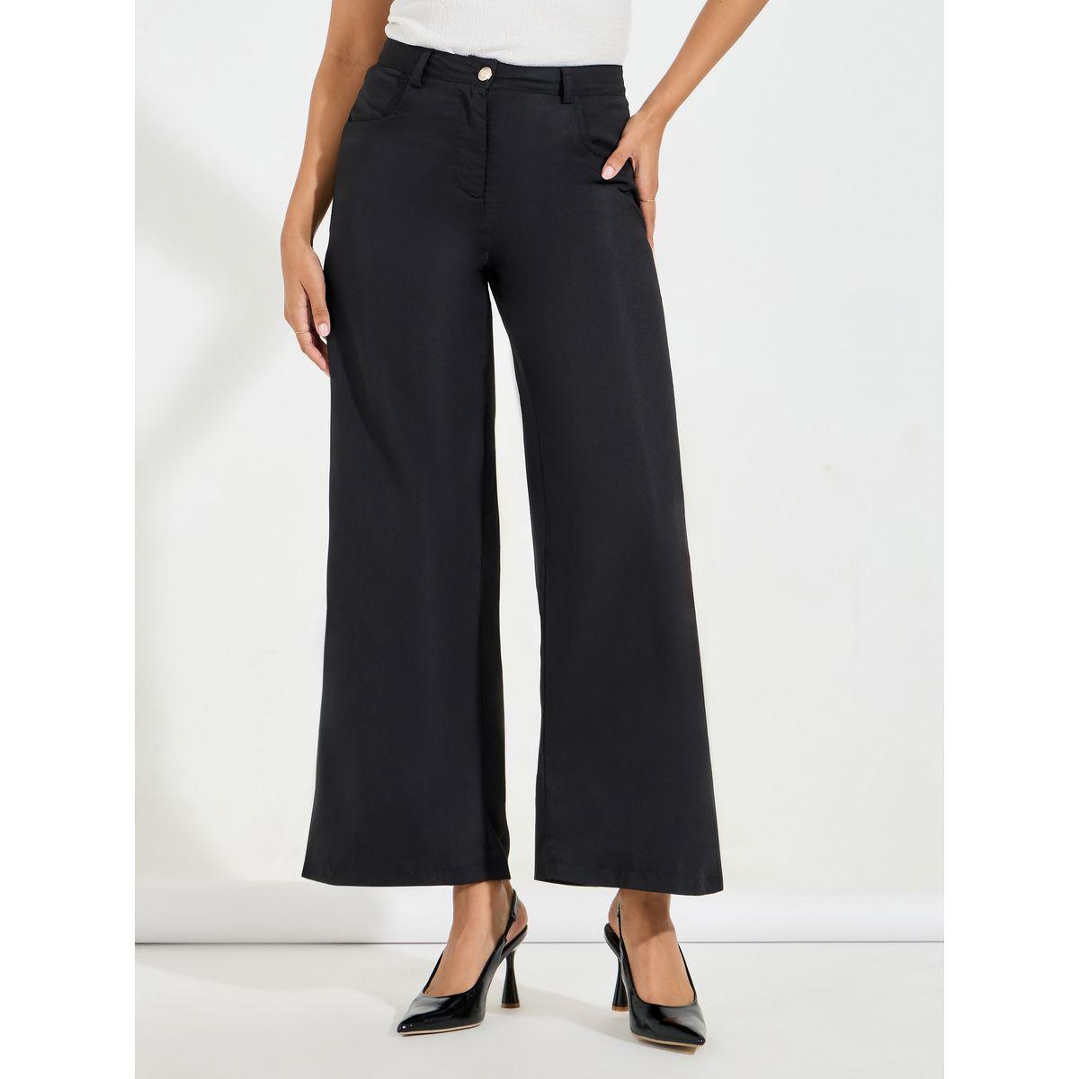 Styli Solid Wide Leg Full Length Pants-women-clothing-bottoms-trousers-image-2