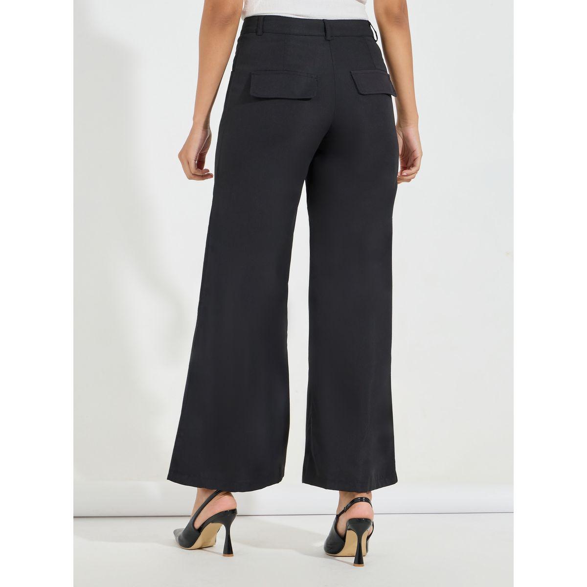 Styli Solid Wide Leg Full Length Pants-women-clothing-bottoms-trousers-image-4