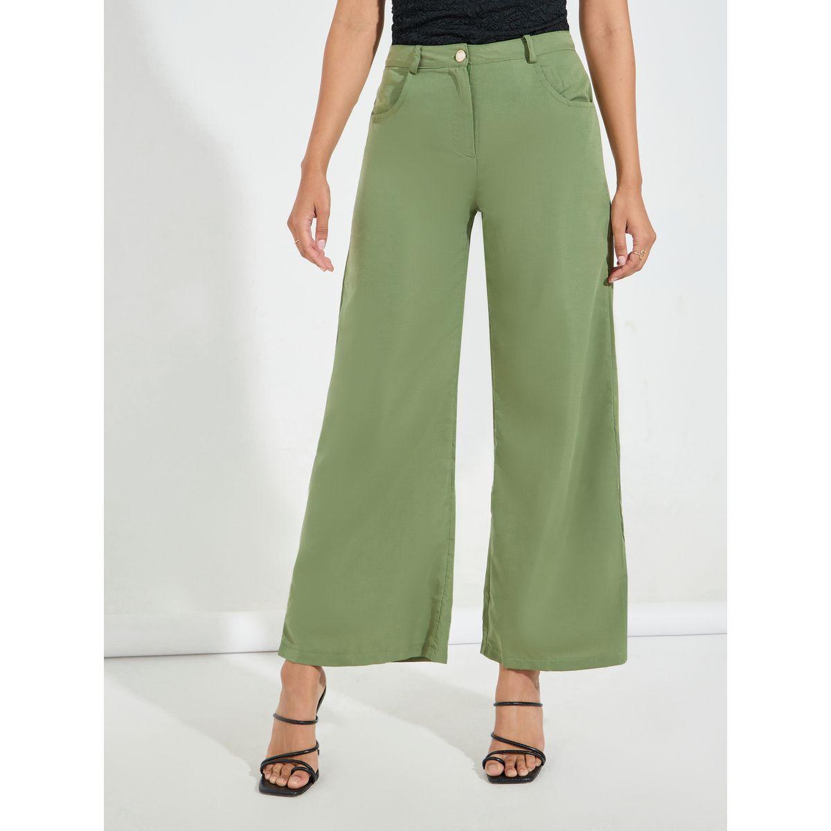 Styli Solid Wide Leg Full Length Pants-women-clothing-bottoms-trousers-image-2