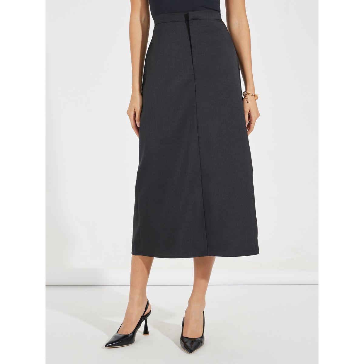 Styli Tailored Twill Midi Skirt with Back Slit-women-clothing-bottoms-skirts-image-2