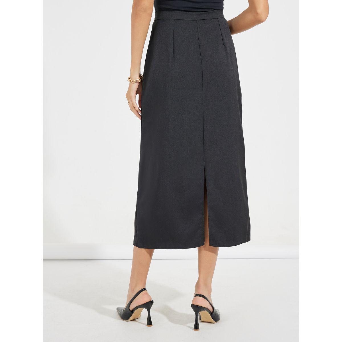 Styli Tailored Twill Midi Skirt with Back Slit-women-clothing-bottoms-skirts-image-4
