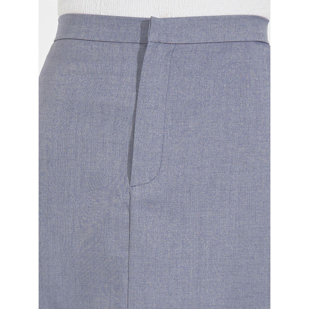 تنورة ميدي بنسيج تويل وشق خلفي-women-clothing-bottoms-skirts-image-3