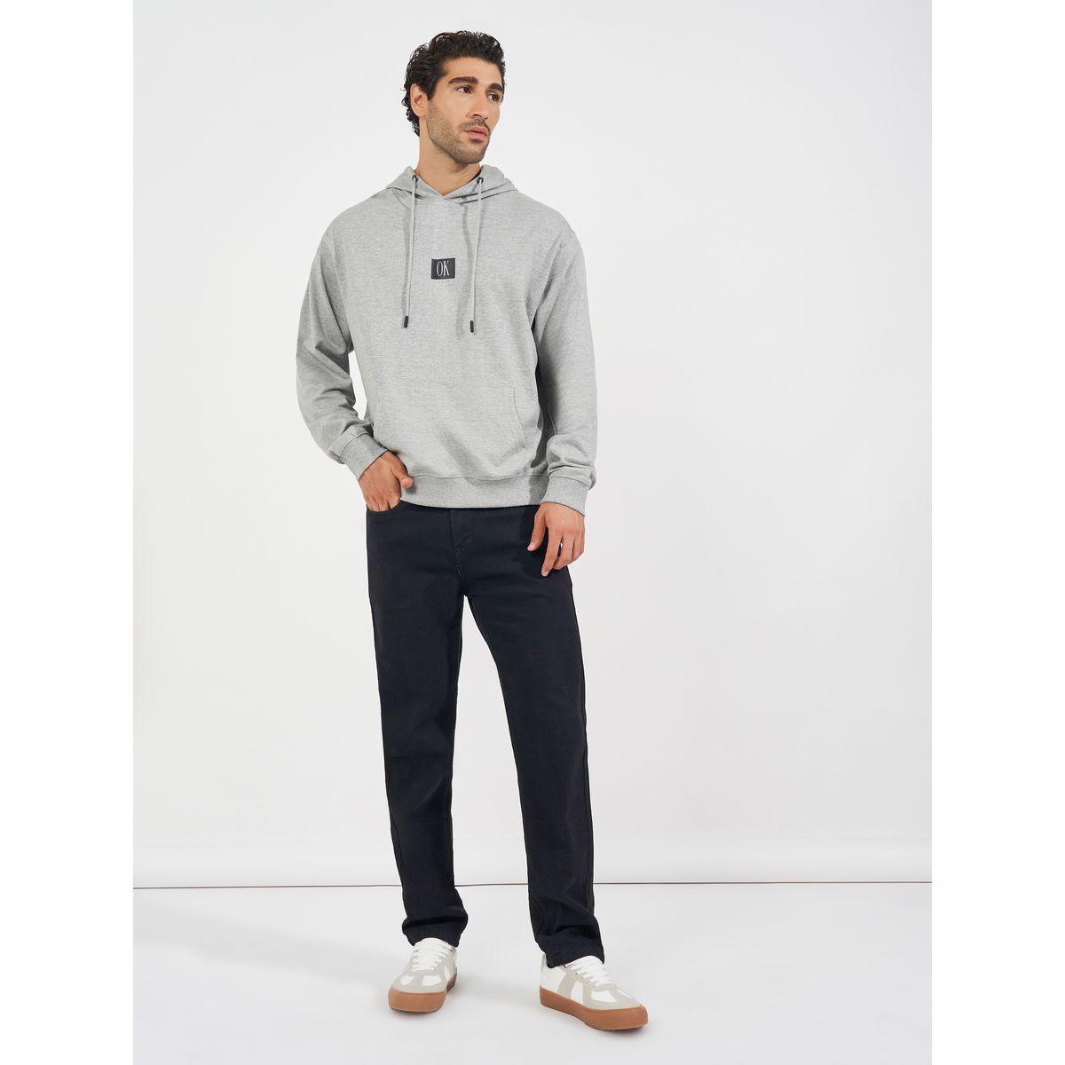 Styli Minimal Print Relaxed Fit Hoodie-men-winterwear-hoodiesandsweatshirts-image-2