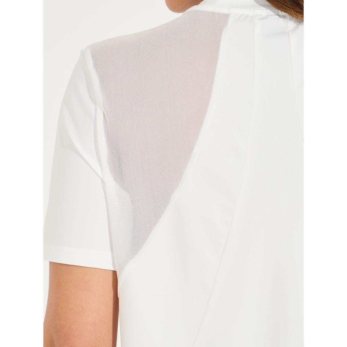 Styli Active Solid Mesh & Seam Detail Short Sleeves Top-women-clothing-sportswearandactivewear-tshirtsandvests-image-4